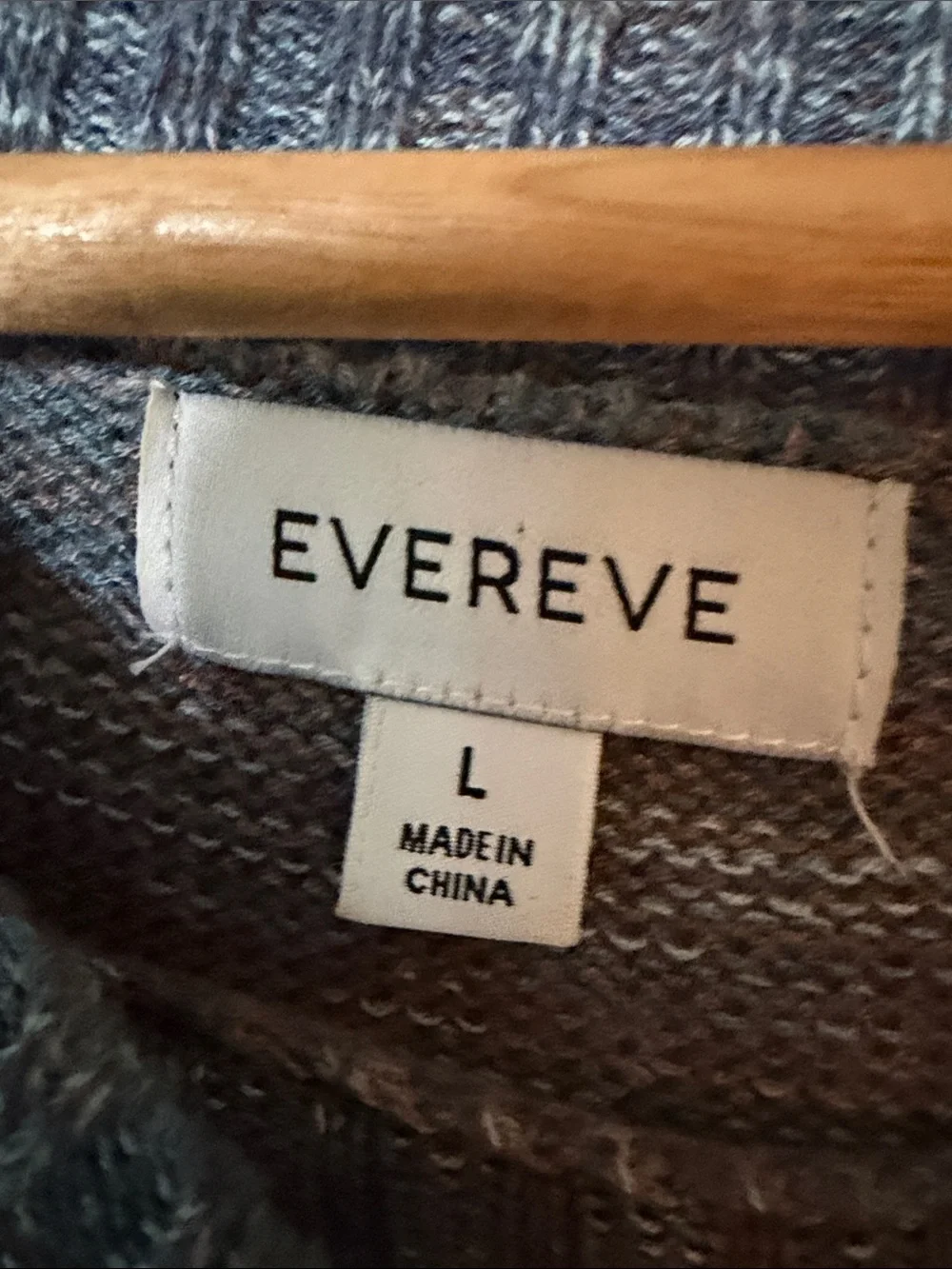 Evereve women’s Marled Blue and Brown Crewneck Sweater